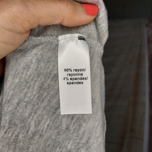 Maurices graphic tee metallic elephant print gray heather mauve blue white M - Picture 5 of 7